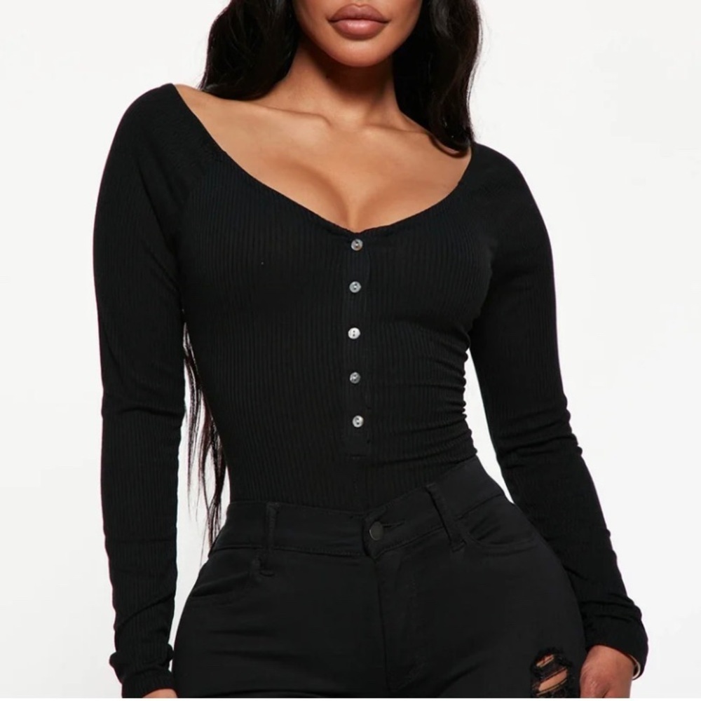 FASHION NOVA Black Bodysuit - Picture 5 of 10